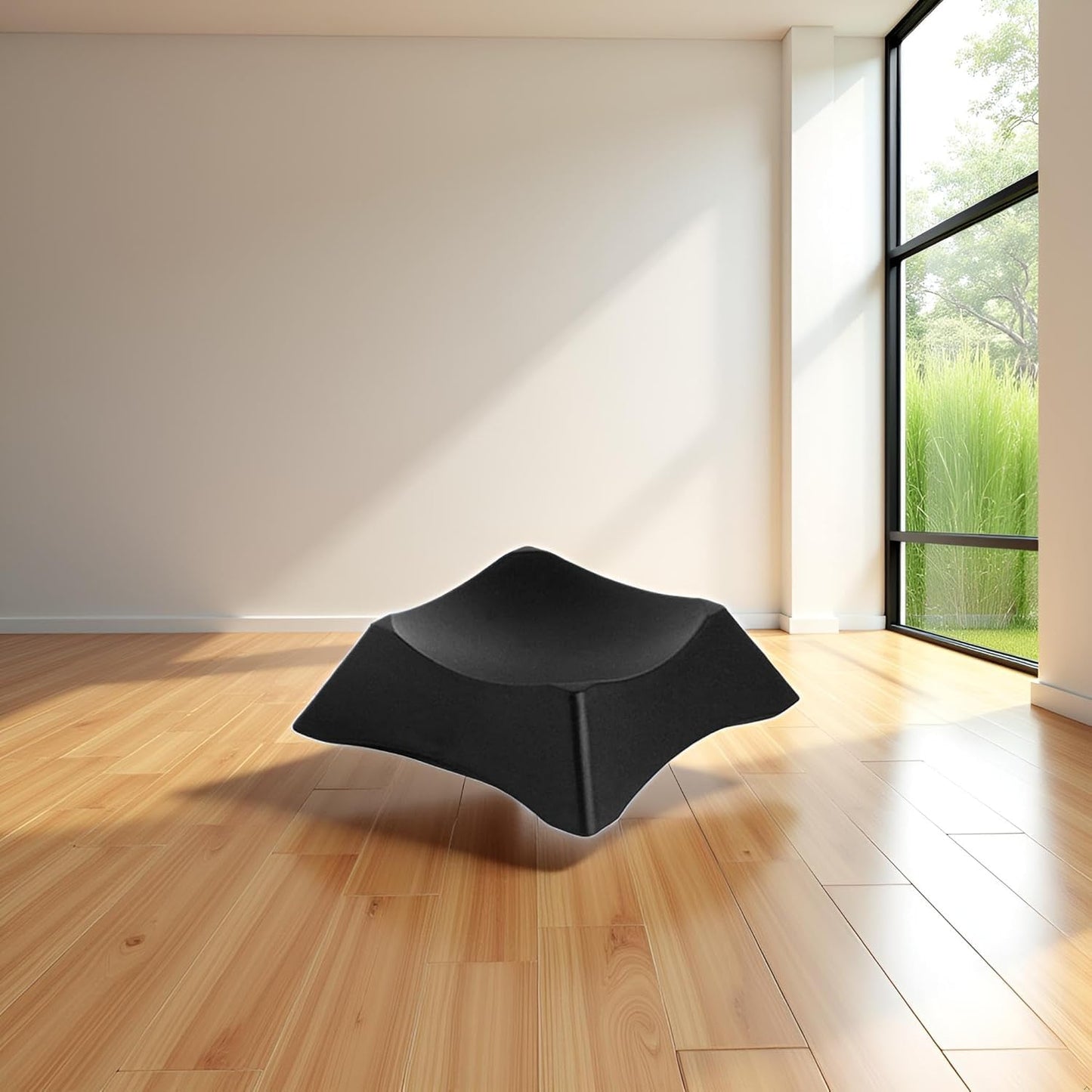Cawhui Black Ball Display Stand - Exercise Ball Chair Stand Base, Soccer and Basketball Display Rack Memorabilia Display and Storage