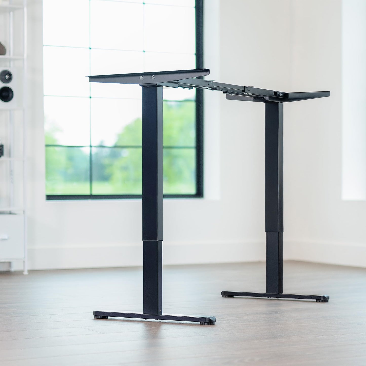 VIVO Electric Stand Up Desk Frame, DIY Workstation, Frame Only, Dual Motor Ergonomic Standing Height Adjustable Base with Memory Controller, Black