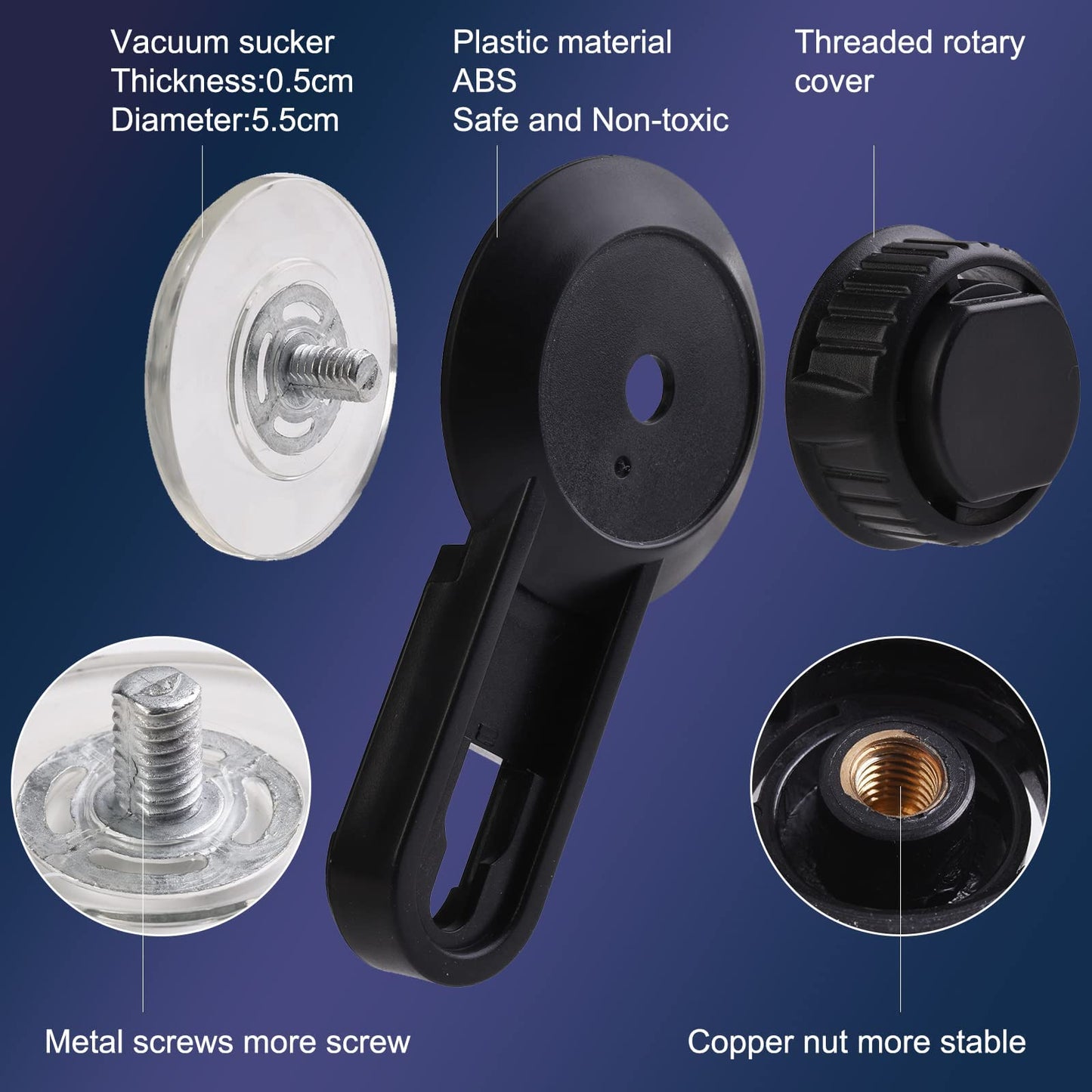 MR.HOKWY Suction Cup Soap Holder for Shower Wall, Bathroom, Tub and Kitchen Sink Powerful Vacuum Suction Plastic Soap Holder
