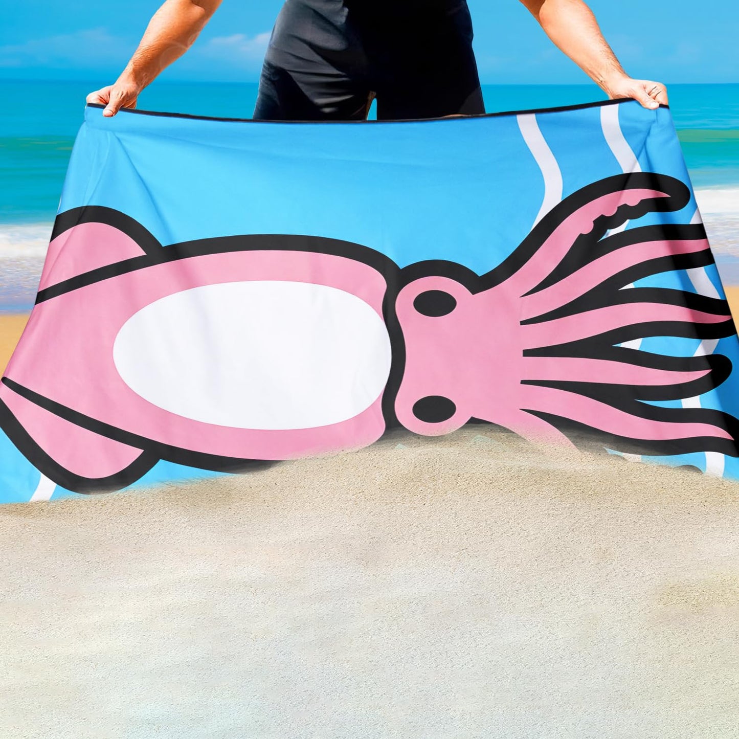 Violetpos 2 Pack Extra Large 180x90 cm Beach Towels, 250GSM Premium Microfibre, Sand Free Quick Dry Lightweight