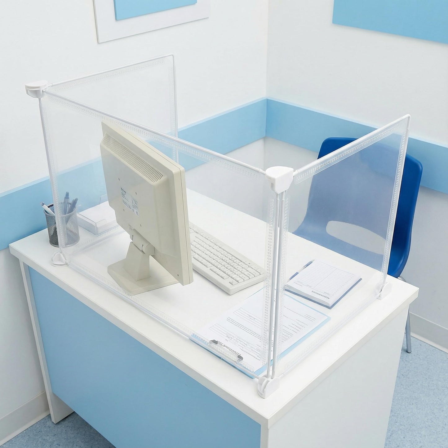 Alipis 3pcs Desk Divider, Privacy Shields for Student Desk, Foldable Table Privacy Screen for School Classroom Library