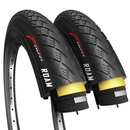 Fincci Roam Pair 700 x 32c Tyres with Antipuncture Protection, 32-622, Foldable ? for Electric, Road, MTB, and Hybrid Bikes