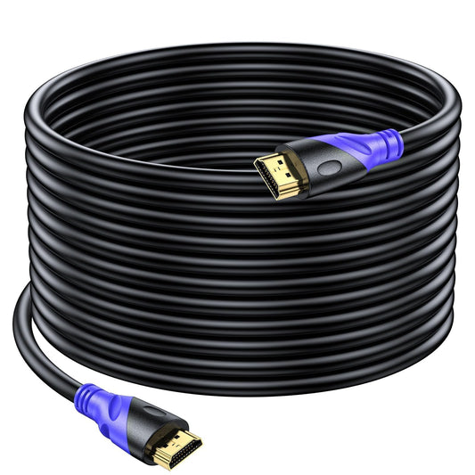 Rommisie 4K/60HZ HDMI Cable 20M (HDMI 2.0,18Gbps) Ultra High Speed Gold Plated Connectors,Ethernet Audio Return,Video 4K,FullHD1080p 3D Compatible
