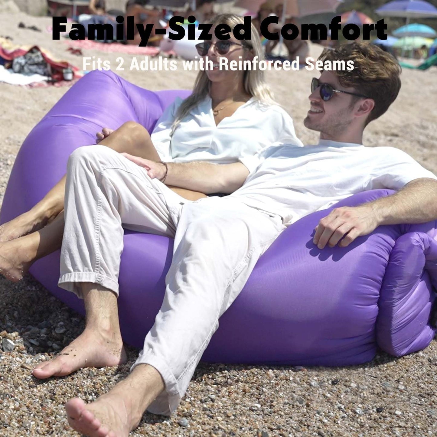 Inflatable Lounger, Air Sofa Hammock with Waterproof and Anti-Leak Design - Perfect Portable Inflatable Couch for Backyard Lakeside Beach Traveling