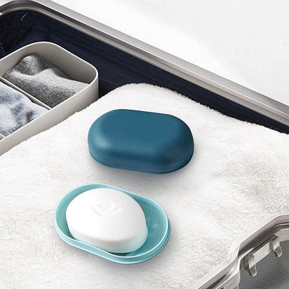 Soap Dish with Lid - Leakproof Travel Soap Case - 2PCS