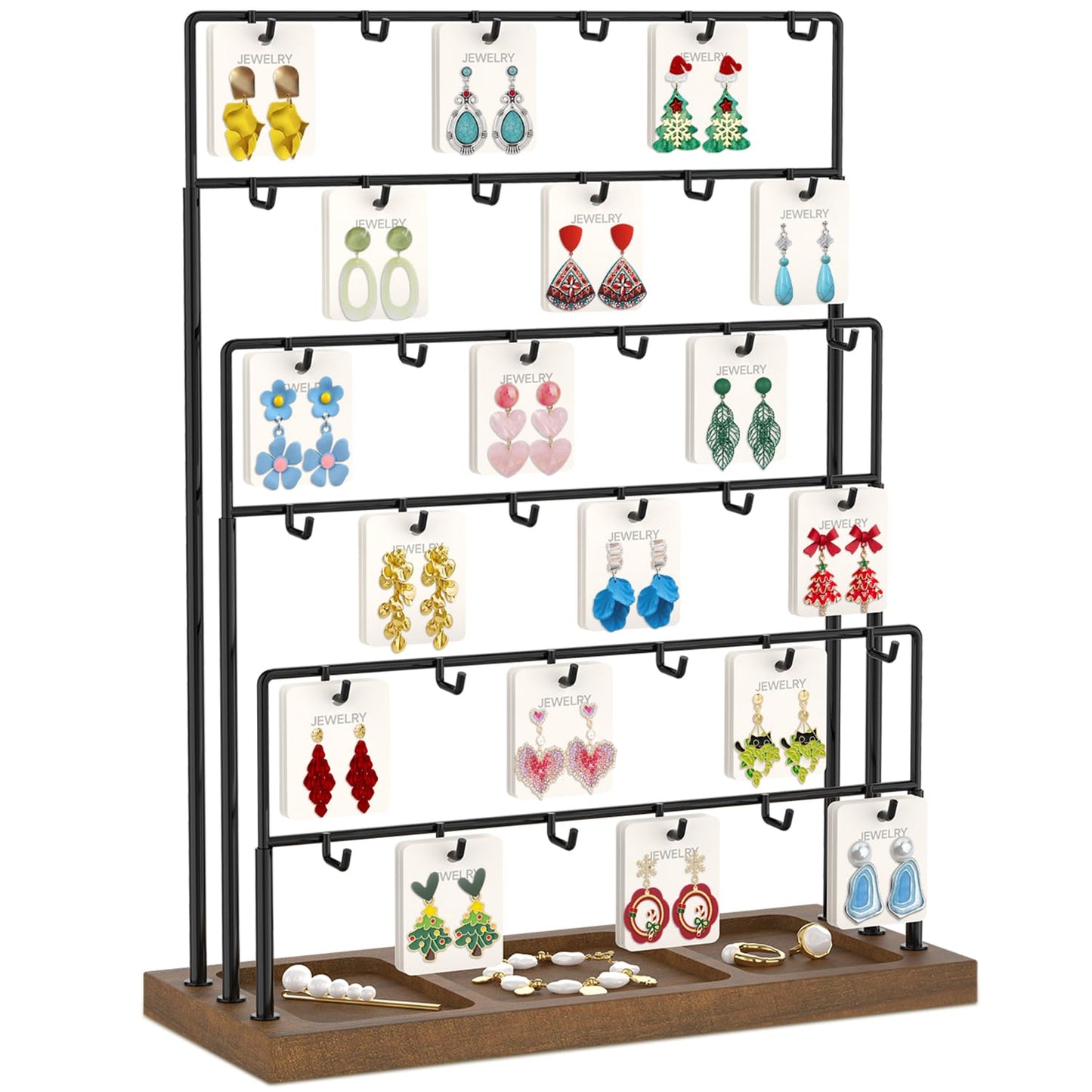 EsLuker.ly Earring Card Display Stand for Vendors Events Selling, 36 Hooks