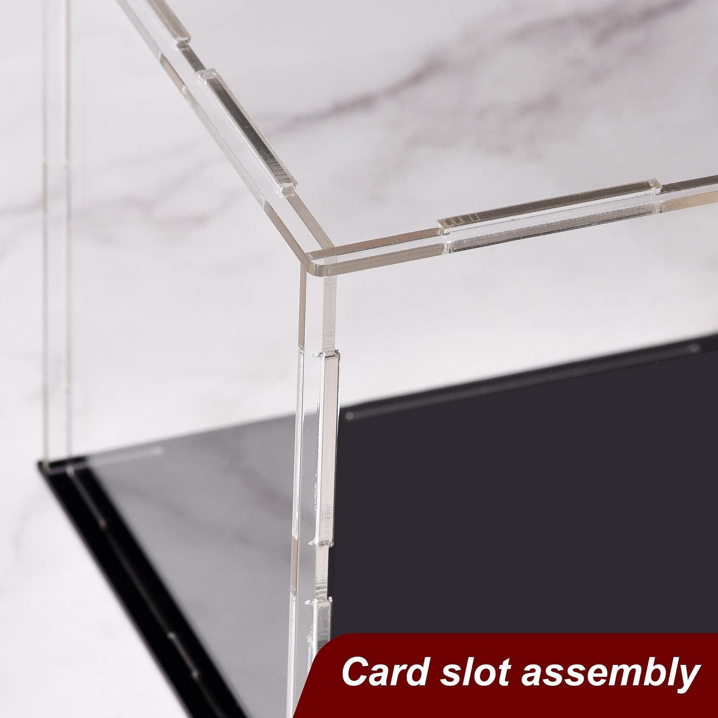 Recogwood Acrylic Display Case, 30 x 30 x 15cm Dustproof Clear Showcase