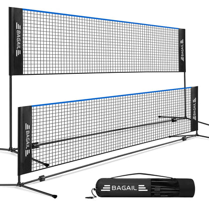 BAGAIL Badminton Net, Foldable Nylon Net, Hieght Adjustable Stand and Portable Carry Bag, Easy to Assemble or Disassemble, Ideal Recreational Sports
