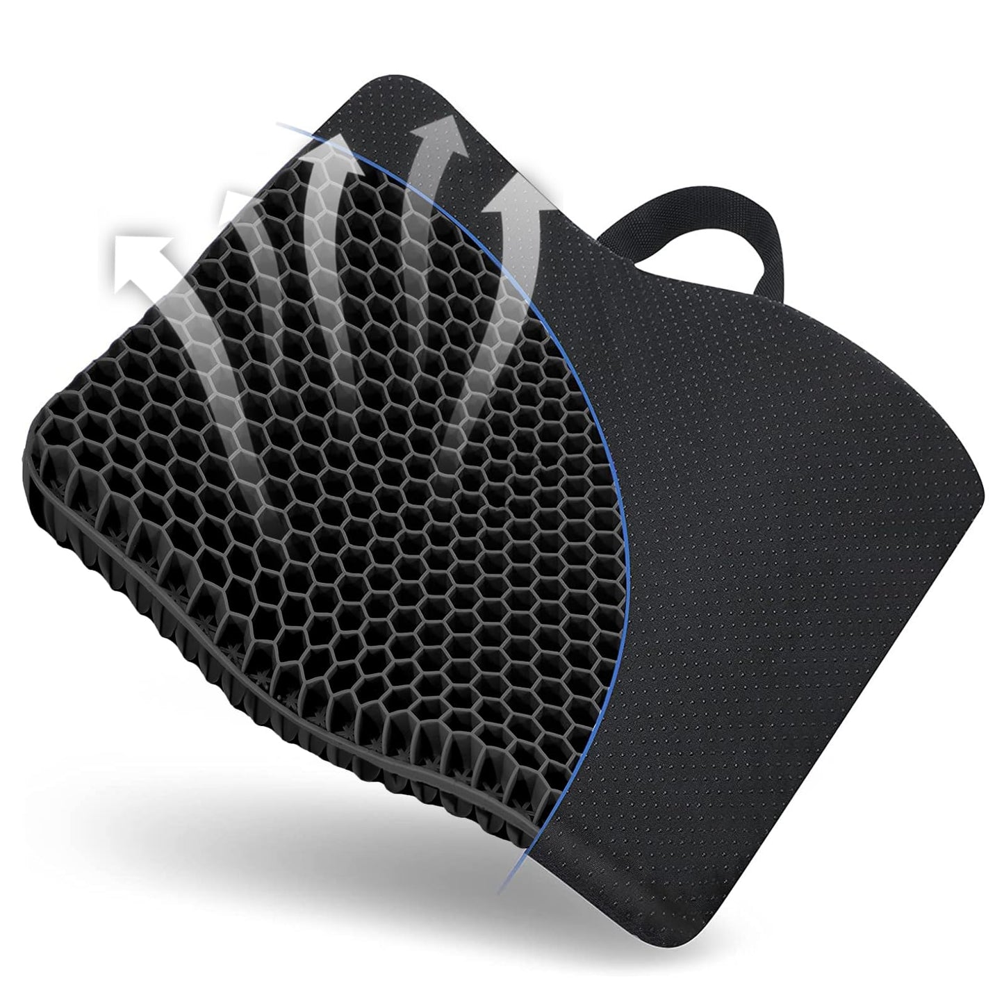 Fzitiy Gel Seat Cushion Soft Sitter Cushions Double Thick Breathable Honeycomb Design Egg Gel Cushion, Cooling & Ergonomic Support Pressure Cushion