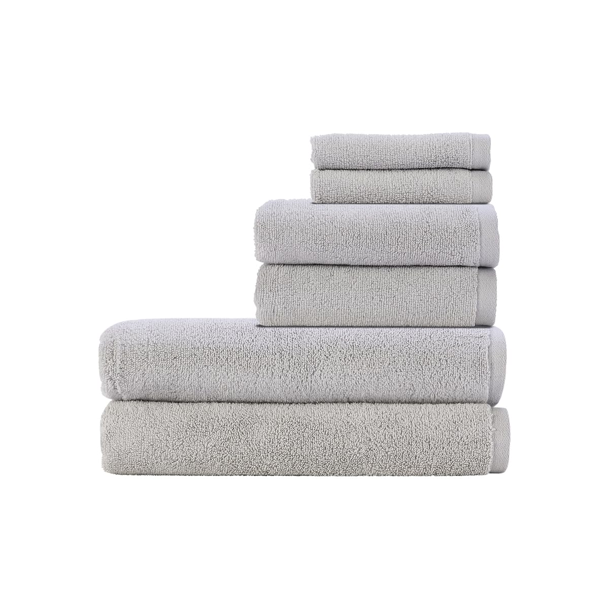 Christy Cirrus Bathroom Towel Set | 6 Piece Set | 2 Face 2 Hand 2 Bath | Lightweight Super Soft and Fluffy | Quick Dry Shower Towels | 100% Cotton
