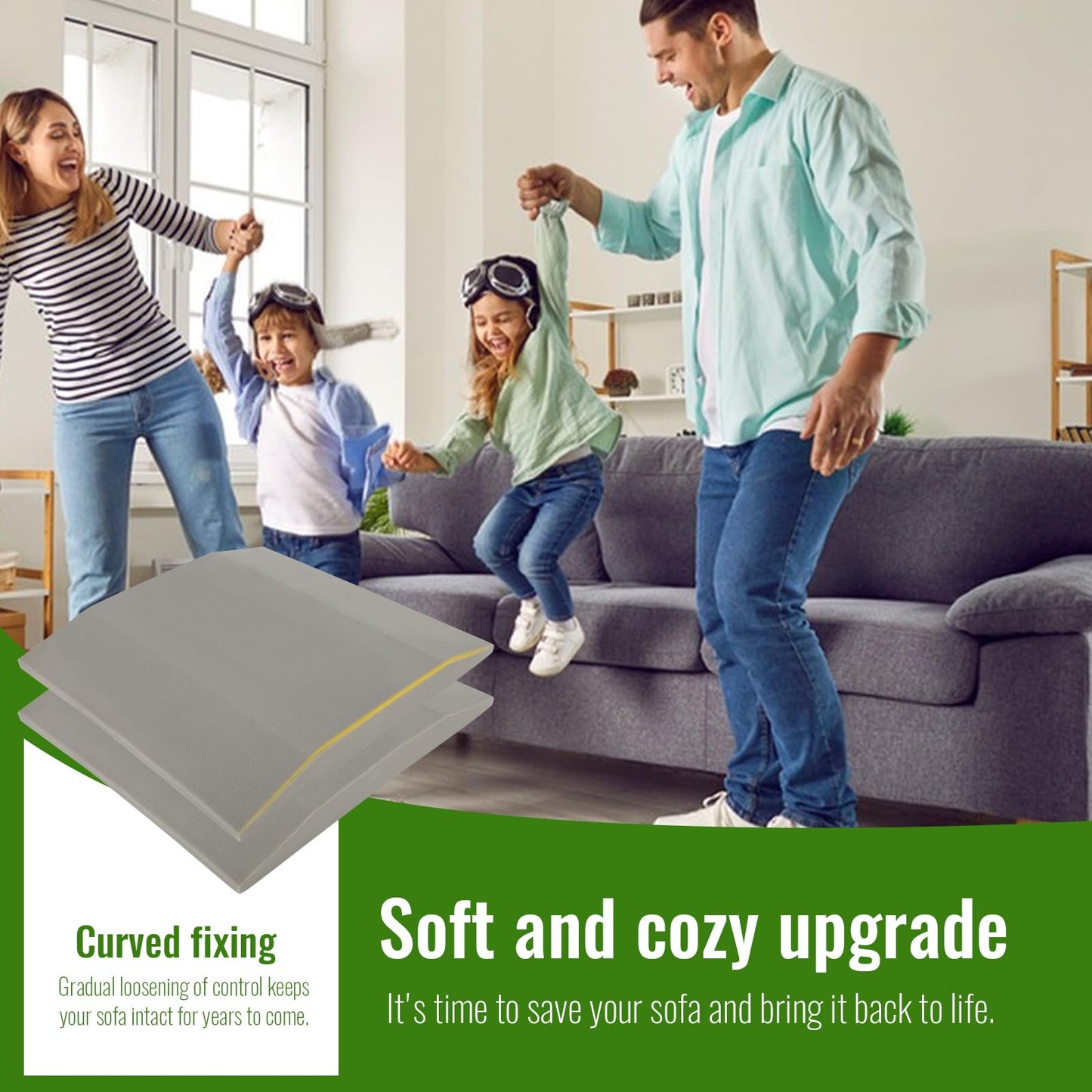 Sofa Cushion Support for Sagging Seat, Sagging Sofas Support 50cm x 50cm, Sofa Support Boards Are Made of High-Density Foam, Square, Enhanced Comfort