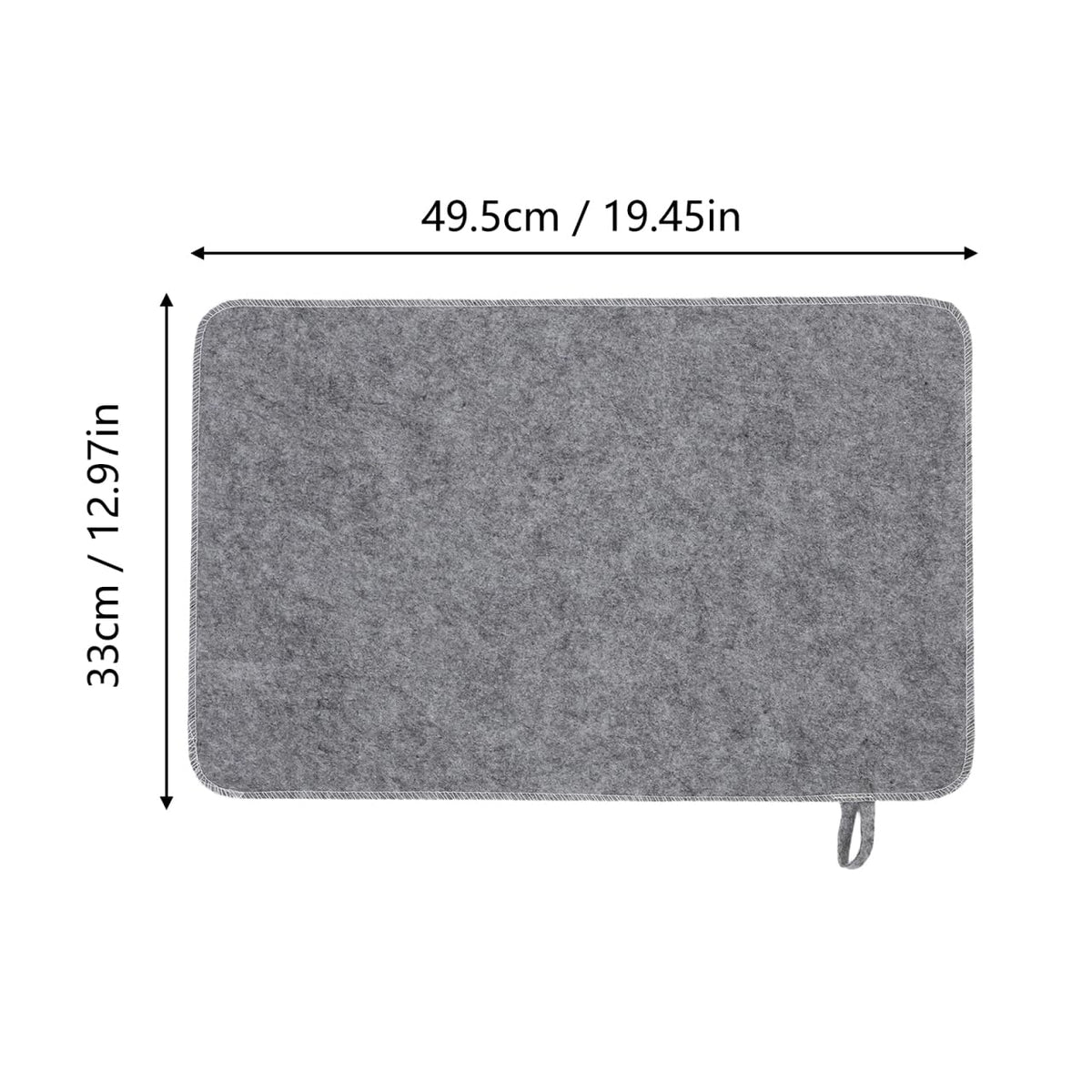 PERSELOSO 2pcs Felt Sauna Seat Cushion Absorbent Sweat Mat for Steam Room Bench Pad Heat Insulating Lightweight Breathable Sauna Supply in Grey