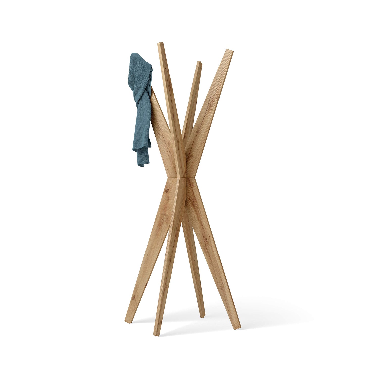 Mobili Fiver, Coat stand, Emma Rustic Oak, Made In Italy