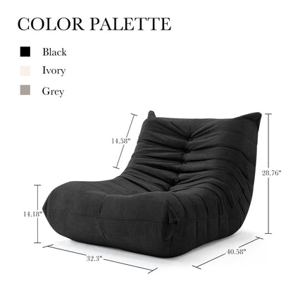 XH.Easy Go Bean Bag Chair for Adults, Togo Lounge Chair with Memory Foam Filling, Giant Bean Bag Sofa, Boneless Floor Chair for Living Room