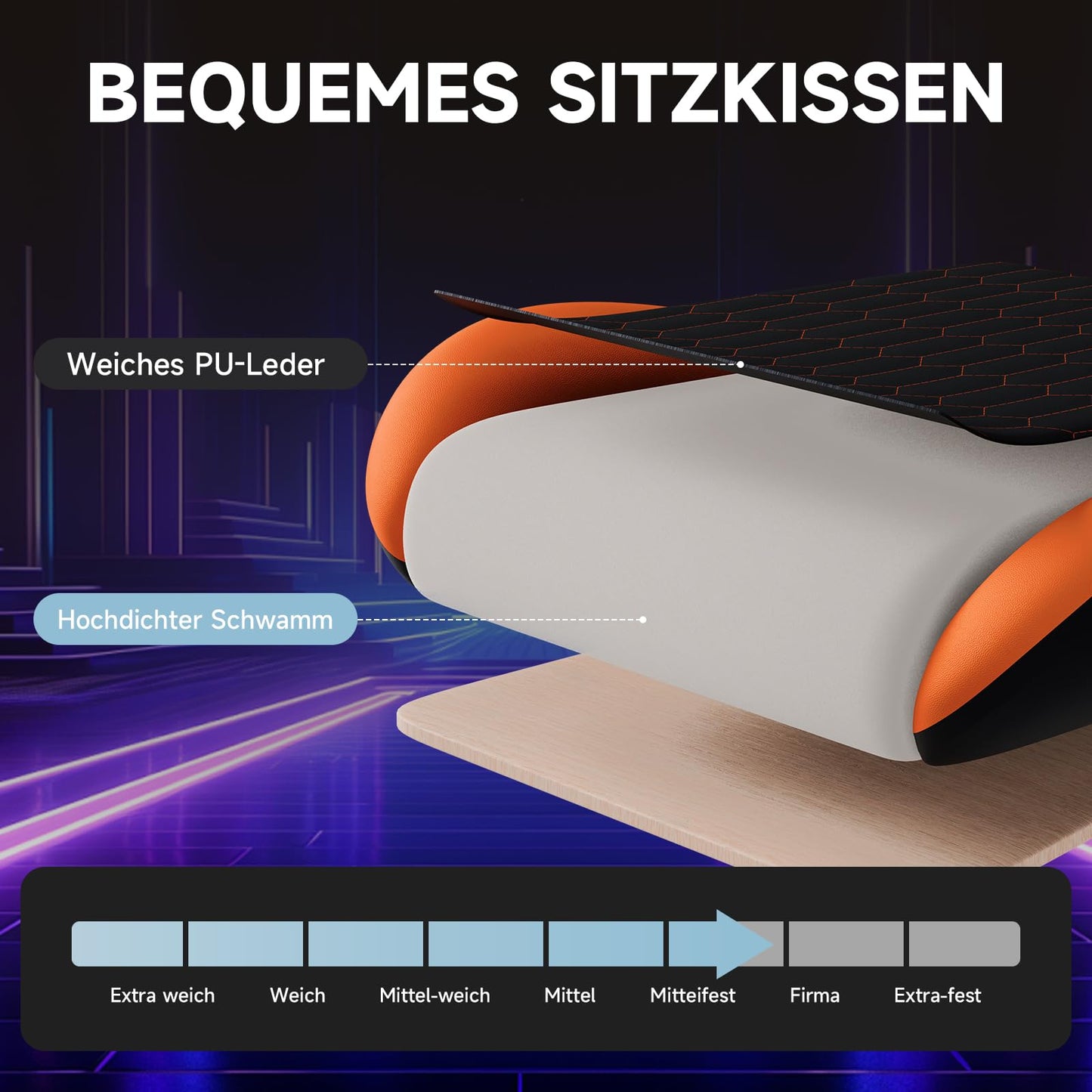 WOTSTA Gaming Chair, Ergonomic Gaming Chair with Footrest and Lumbar Support, Computer Chairs