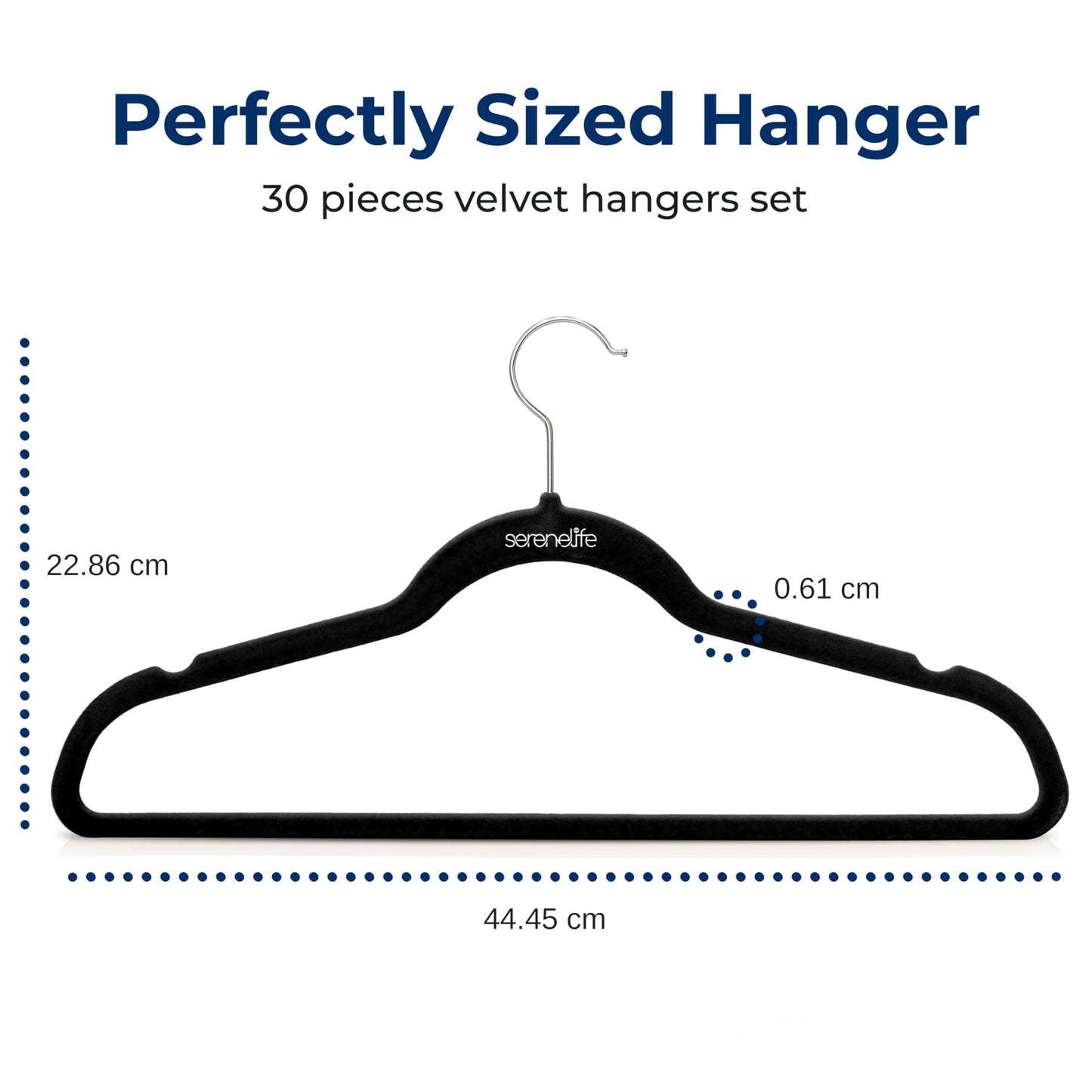 30 Pieces Velvet Hangers - Space Saving Heavy Duty Slim Suit Clothes Hanger Set with 360 Degree Swivel Metal Hook, Can Hold Up to 10 Lbs. For Coats