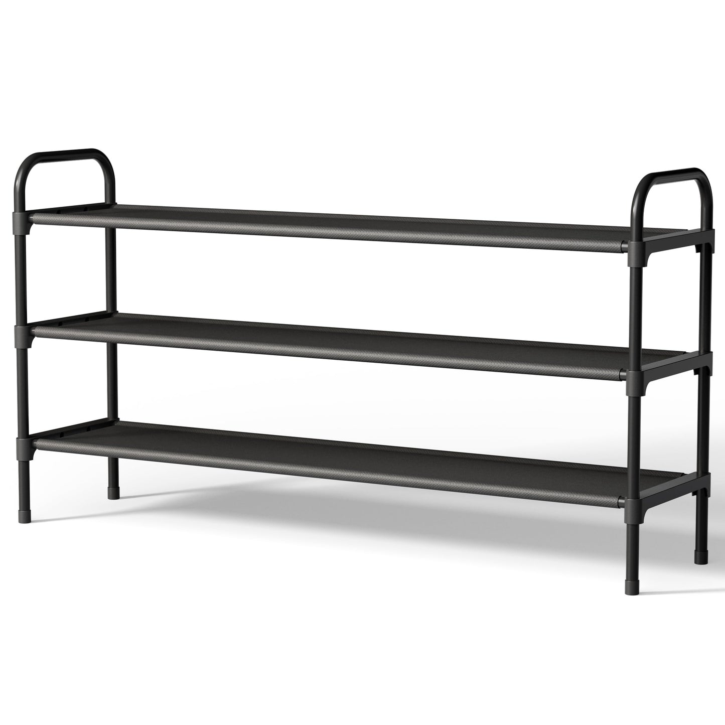 Kitsure Space-Saving Shoe Rack for Closet, 99.0 cm Wide - 3 Tiers, Black