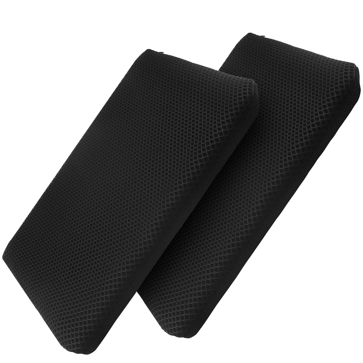 MAKTSAM 2 PCS 43 x 36cm Gel Seat Cushion, Soft Sitting Honeycomb Cushion with Non Slip Cloth Cover for Office, Home, Car, Wheelchair, Black