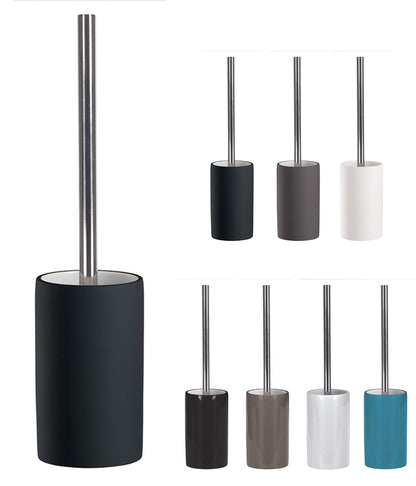 KW "Pure" Porcelain Toilet Brush and Holder Black