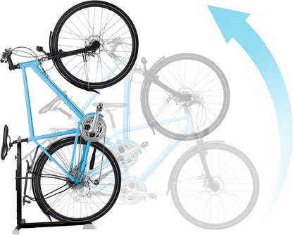 Bike Nook Stand & Vertical Storage Rack - The Original Vertical Bicycle Floor Stand for Garage Storage and Indoor and Outdoor use, Perfect Bike