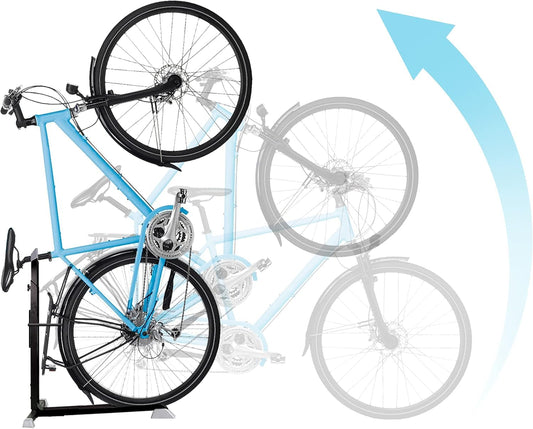 Bike Nook Stand & Vertical Storage Rack - The Original Vertical Bicycle Floor Stand for Garage Storage and Indoor and Outdoor use, Perfect Bike
