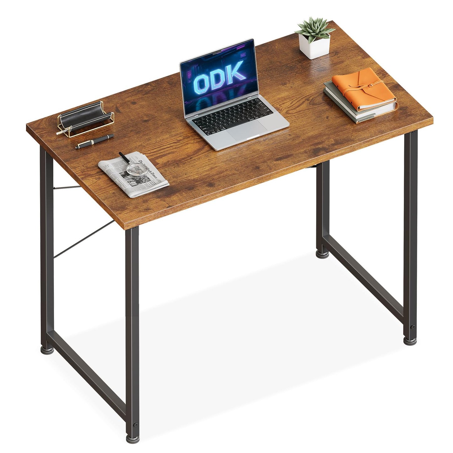 ODK 80x40 cm Desk, Computer Desk for Home Office, Vintage Brown
