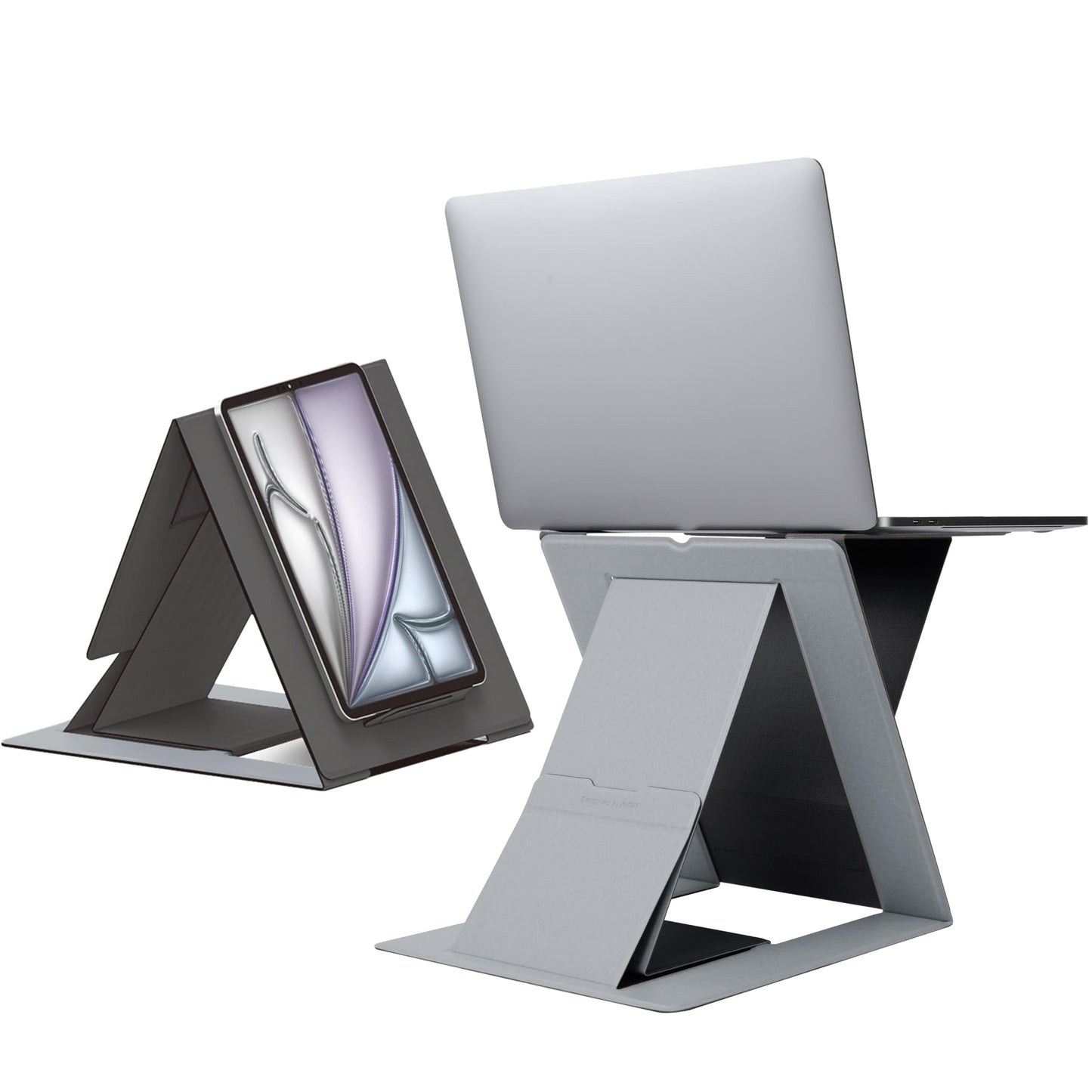 MOFT Z Laptop Stand for Desk, Slim Adjustable Laptop Riser Foldable Laptop Holder, 4 Sitting Modes, Compatible with Most Laptops Up to 17"