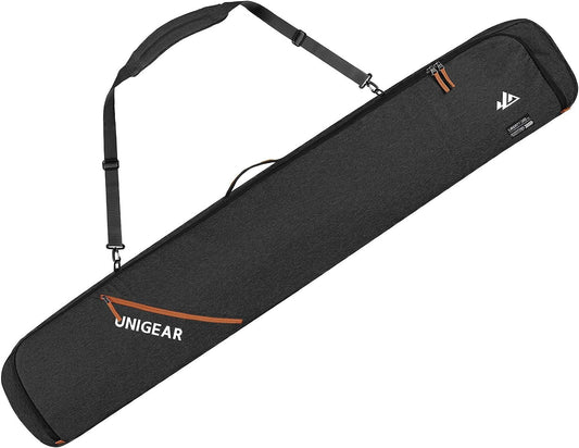 Unigear Snowboard Ski Bag for Air Travel, Reinforced Double Padded Snowboard Bag with 10mm EPE Dense, Water-Resistant and Durable up to 175cm Ski
