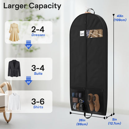 Suit bags for Travel, Dress Bag, Garment Bags for Hanging Clothes, Clothes Covers Protector Bags for Shirts, Coats, Dresses, Cosplay