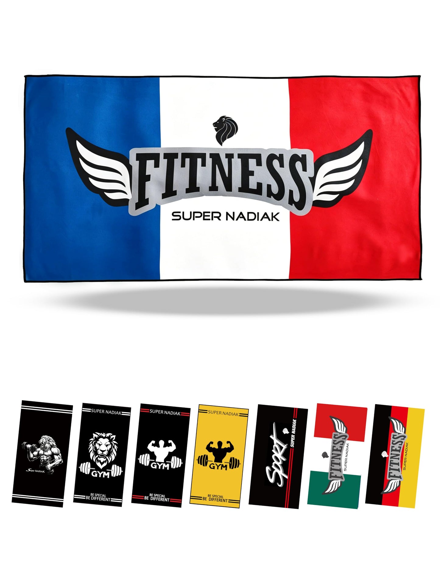 super NADIAK Gym Towel - Microfiber Towel - Microfiber Sheet Ideal for Weight Room - Towel for Workouts - Both Indoors and Outdoors Sport,Fitness,Gym