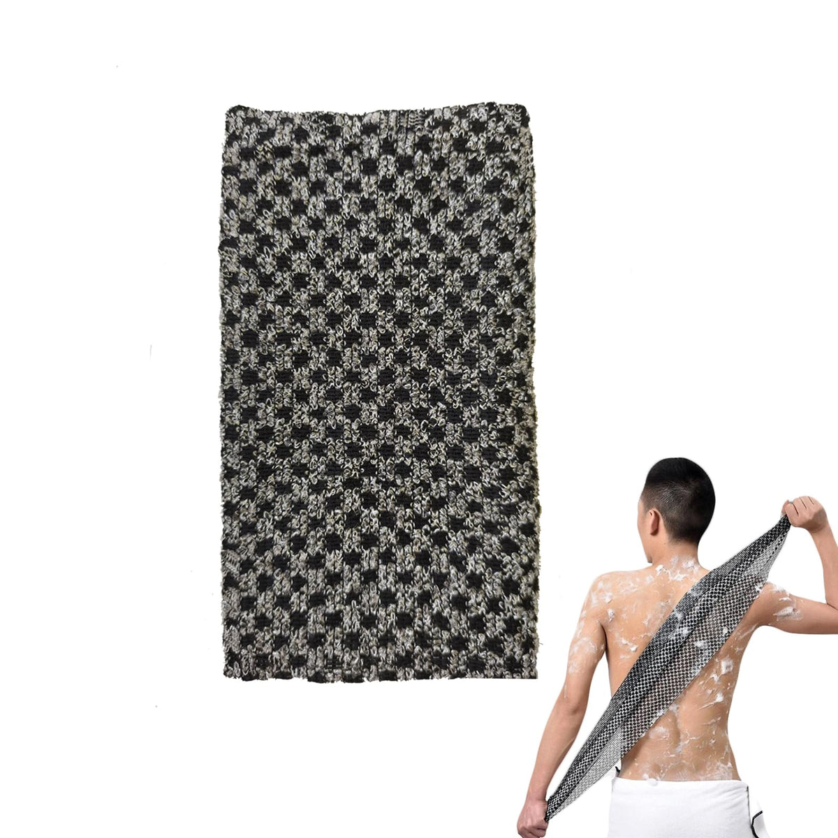 Chliinl Japanese Exfoliating Towel, 1 Pcs Extra Long Exfoliating Washcloth, Back Scrubber Shower Towel Scrub Cloth for Men Women Body Cleaning and