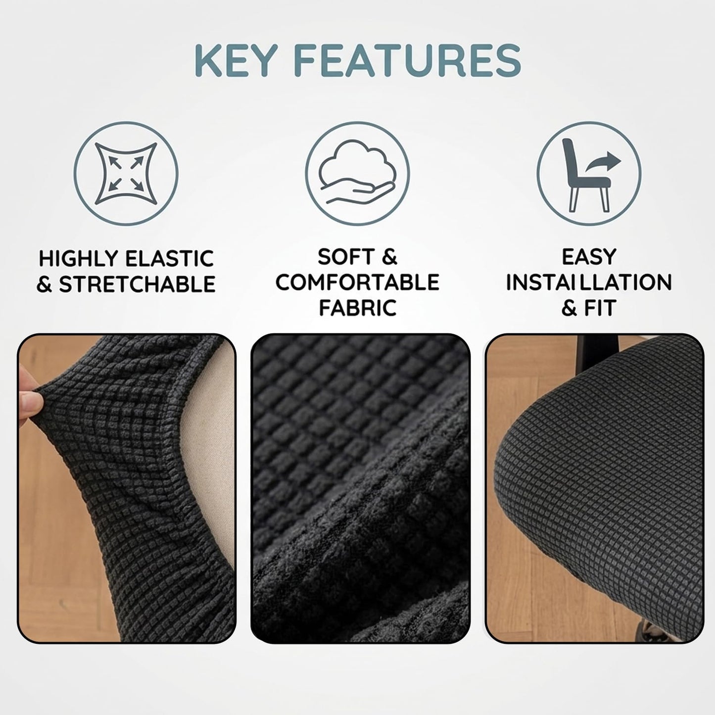 Wvbzf Office Chair Cover, Gaming Chair Cover, Elastic Washable Removable Seat Protector