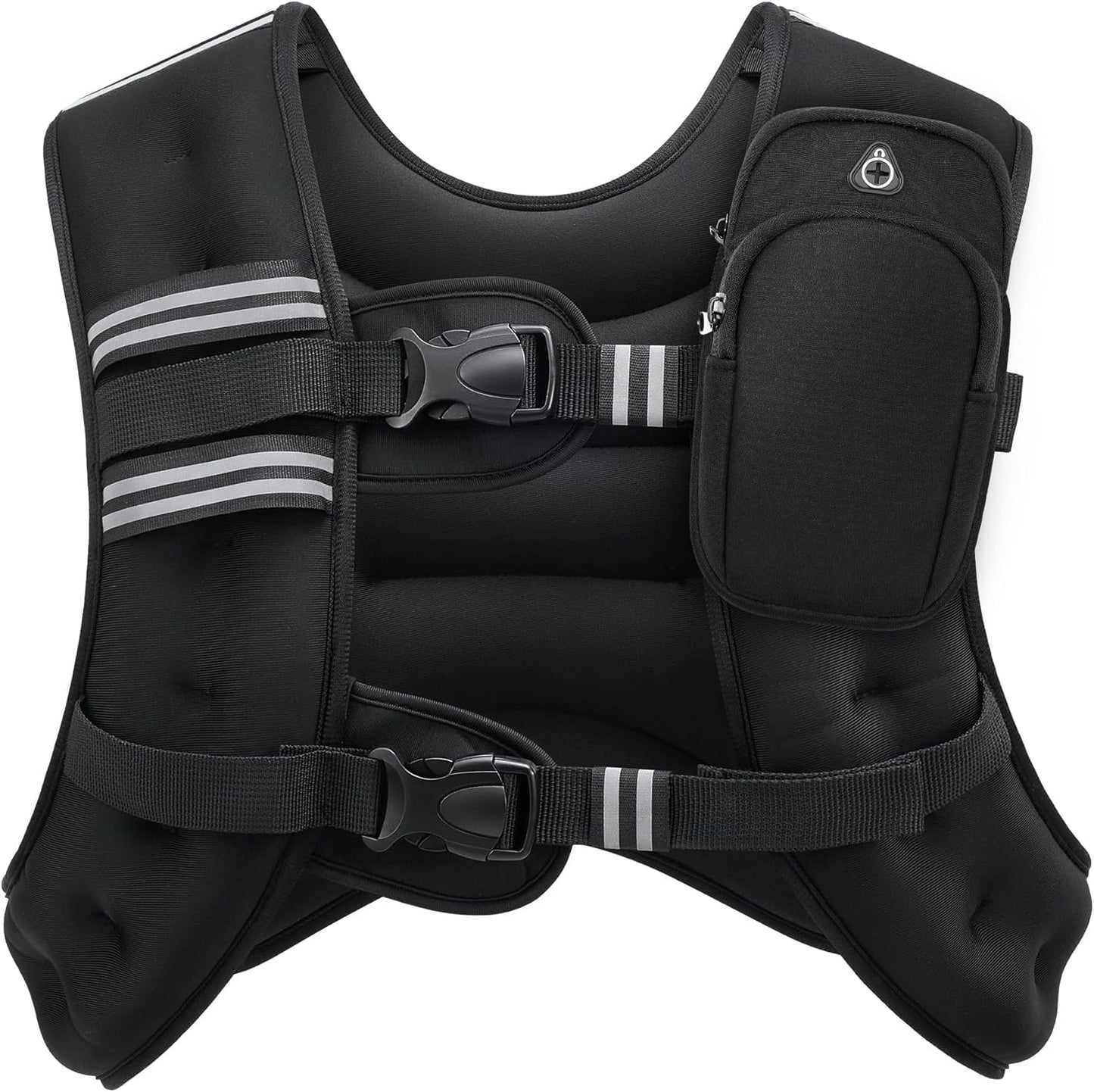 ZELUS Weighted Vest, 9kg Weight Vest with Reflective Stripe for Workout, Strength Training, Running, Fitness, Muscle Building, Weight Loss,