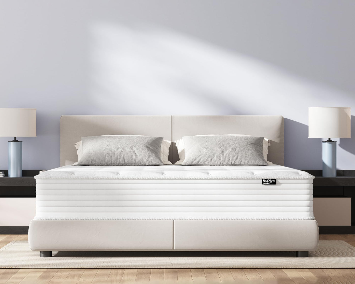 Bednew 12 Inch Single Mattress, 30cm Hybrid Pocket Spring Mattress with Breathable Cool Foam, Medium Firm Support - 3FT Small Single (90x190x30cm)