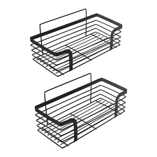 Ibergrif 2 Pack Black Bathroom Shelf Organiser, Shower Caddy M34036B - Rustproof, Waterproof, High Load-Bearing, Easy Installation