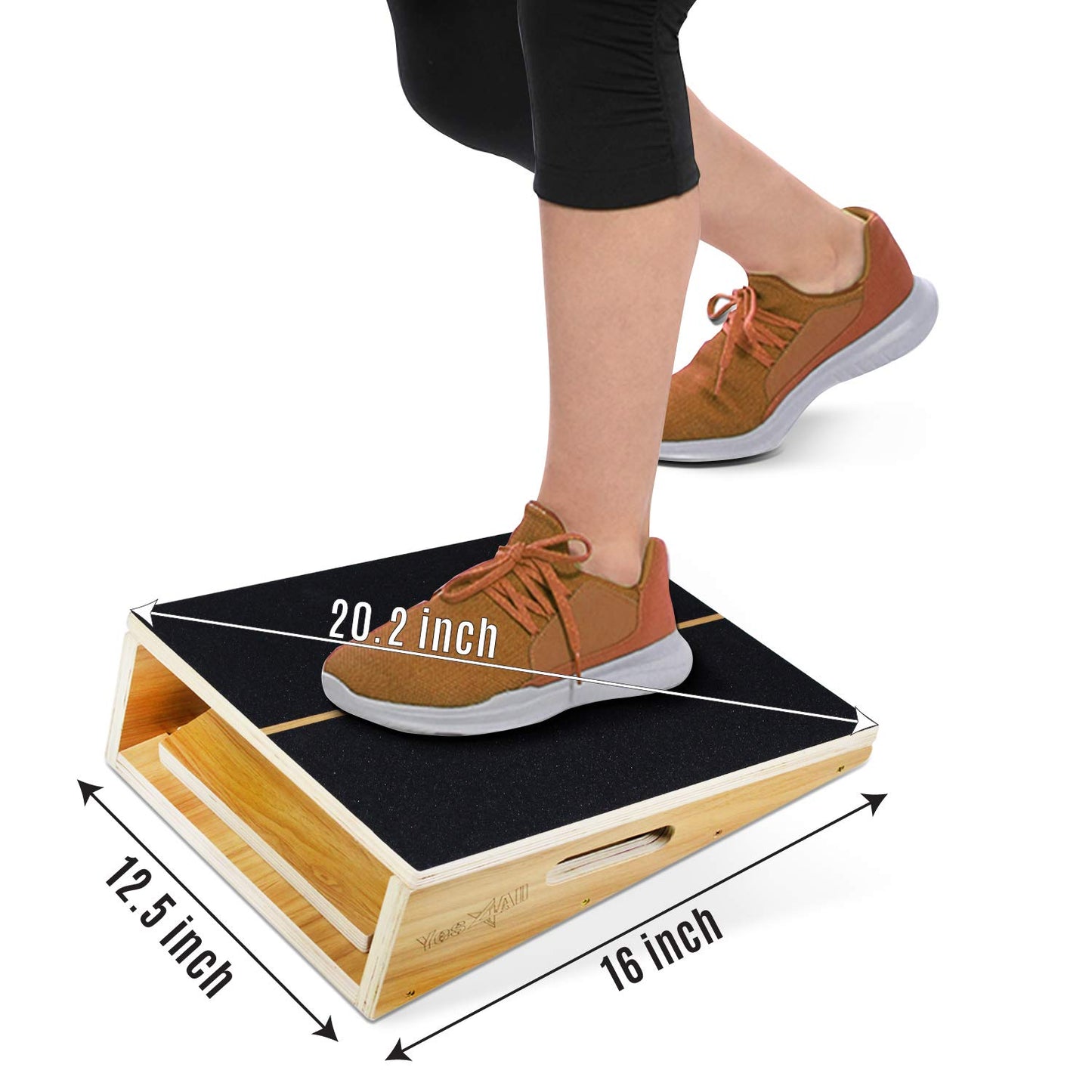Yes4All GGZT Premium Adjustable Wooden/Steel Slant Board - Incline Board (10, 20, 30, 35 & 40 Degree) - Stretch Board (Slant Board 5 Angles - Full
