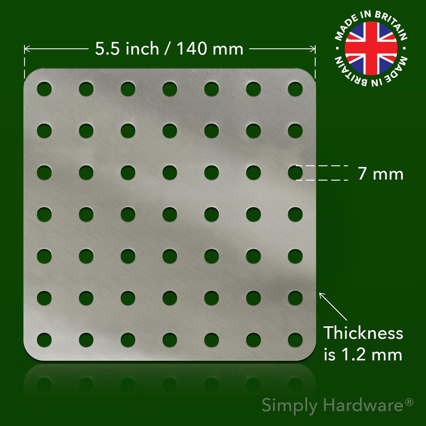 Simply Hardware® Square Drain Guard/Swirl Cover - 4 Inch up to 9 Inch Stainless Steel - Keep Drains Clear from Leaves & Debris - 5.5" x 5.5"