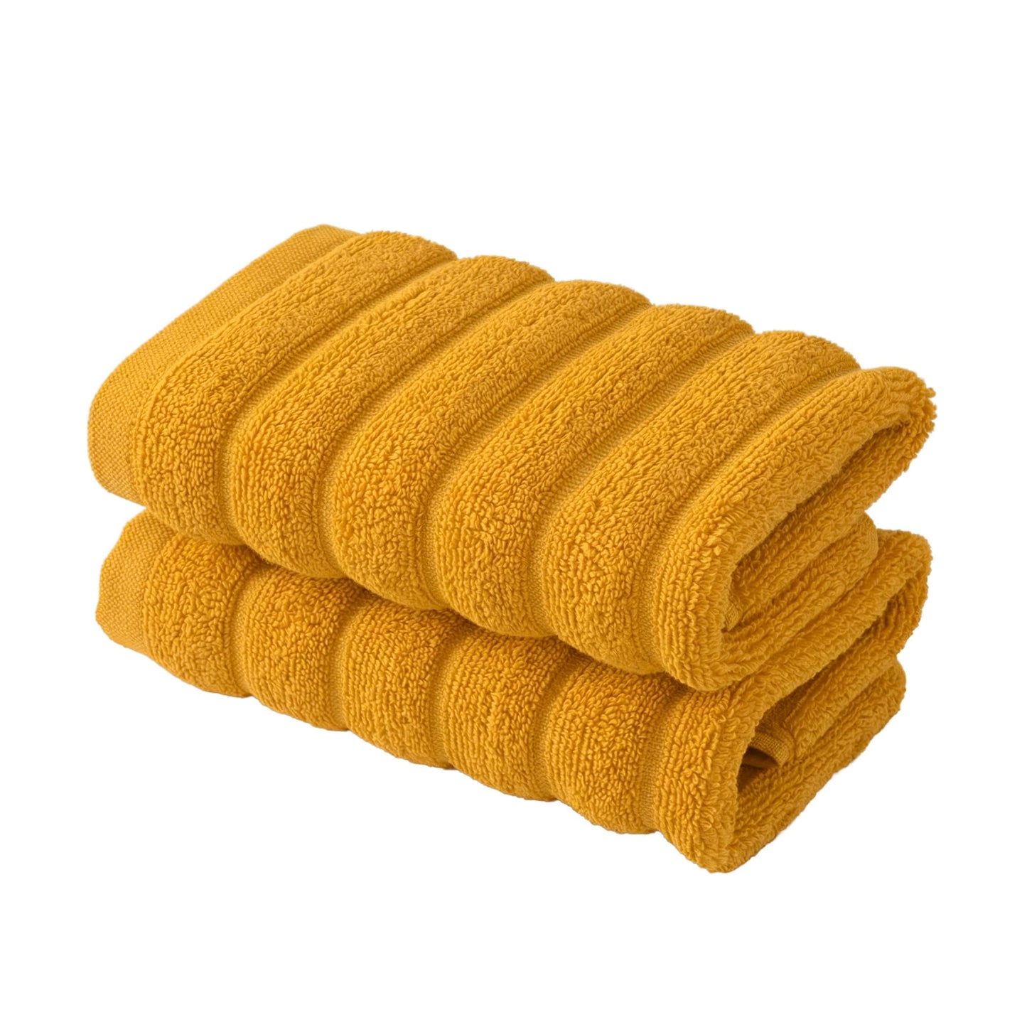 BERIBO Cloud Turkish Towel Set 100% Cotton 620gsm (Golden Sand, 2 Face Flannels)