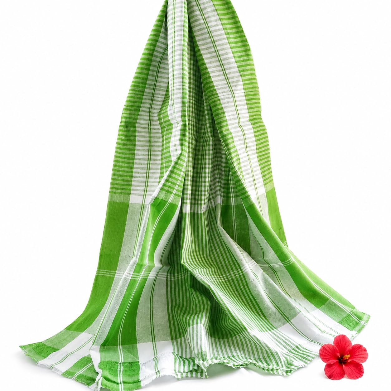 Mayaka786 Light weight Gamcha Bath Towel - Indian Bengali Style (Green)