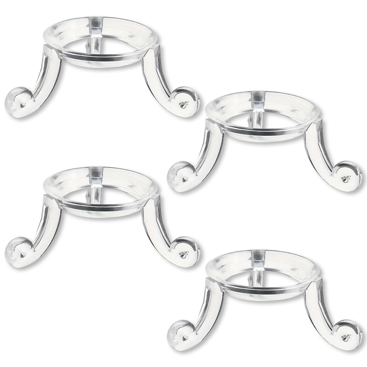 ZAYIO 4pcs Transparent Acrylic Crystal Ball Display Stands for Spheres