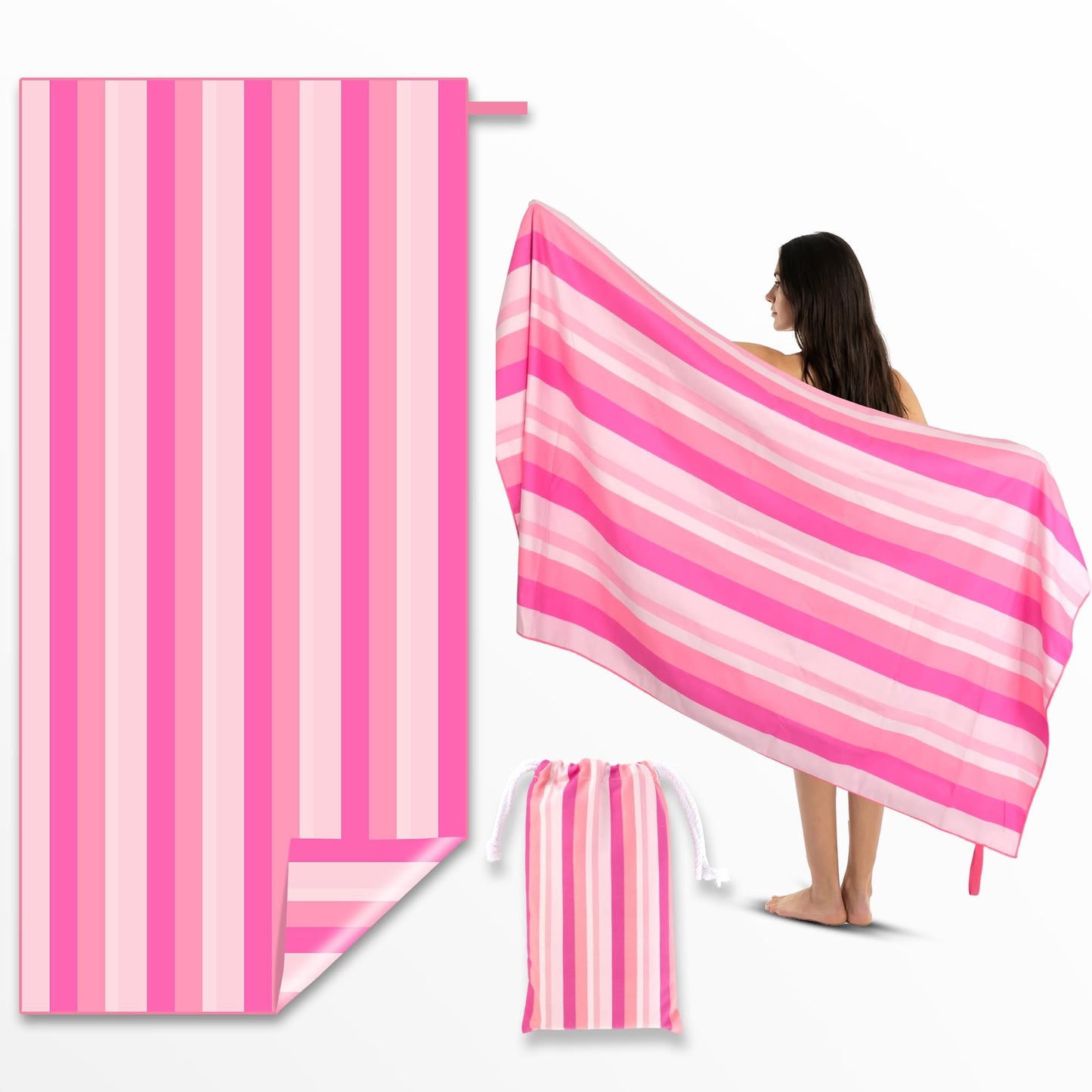 Anavasi Microfibre Beach Towels for Adults, 1 Pack 180 x 90cm 100% Recycled