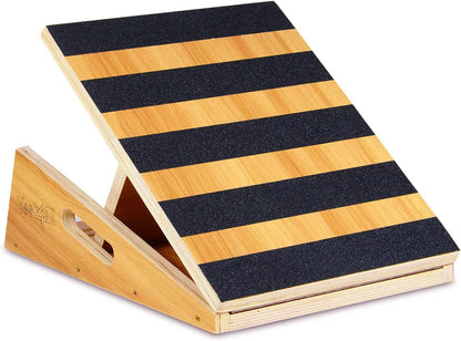 Yes4All BL0J Premium Adjustable Wooden/Steel Slant Board - Incline Board (10, 20, 30, 35 & 40 Degree) - Calf Stretcher, (Slant Board 5 Angles -