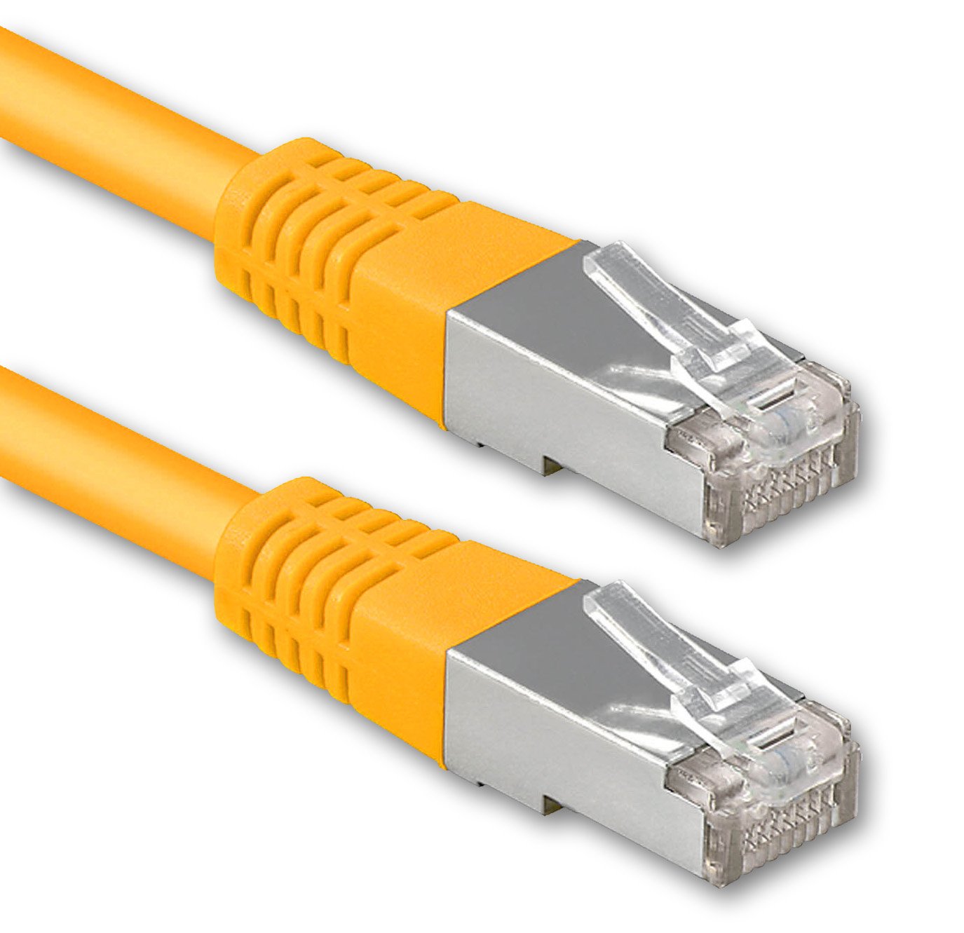 1aTTack.de 30 m yellow - 1 piece Cat.6 patch cable network cable CAT6 S-FTP Gigabit Lan PIMF CAT 6 copper CU halogen-free Internet DSL game console