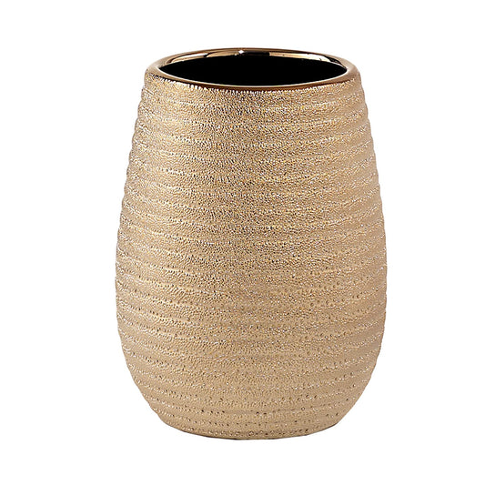 Gedy G-Astrid Bathroom Toothbrush Holder, Gold, Dimensions 11 x 8.3 x 8.3 cm, Weight 0.25 kg, Ceramic Toothbrush Holder, Year of Warranty 2, R&D