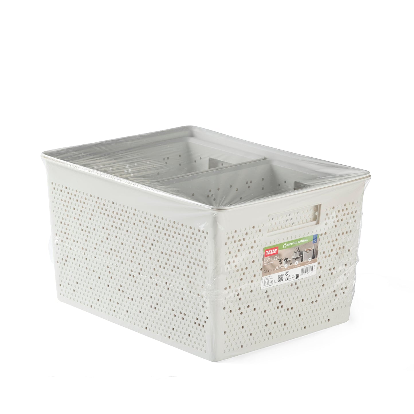 TATAY Storage Basket Bohol BPA-Free Stackable Design Modular Storage Design