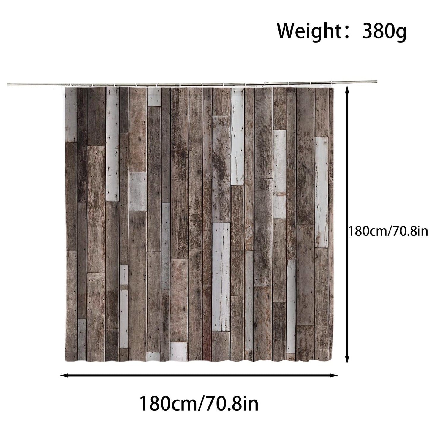 FAIRYGATE Bathroom Curtain Shower Curtain Garden Street Alley Picture Shower Curtains Outdoor View Waterproof Polyester Fabric Washable Bath Curtains