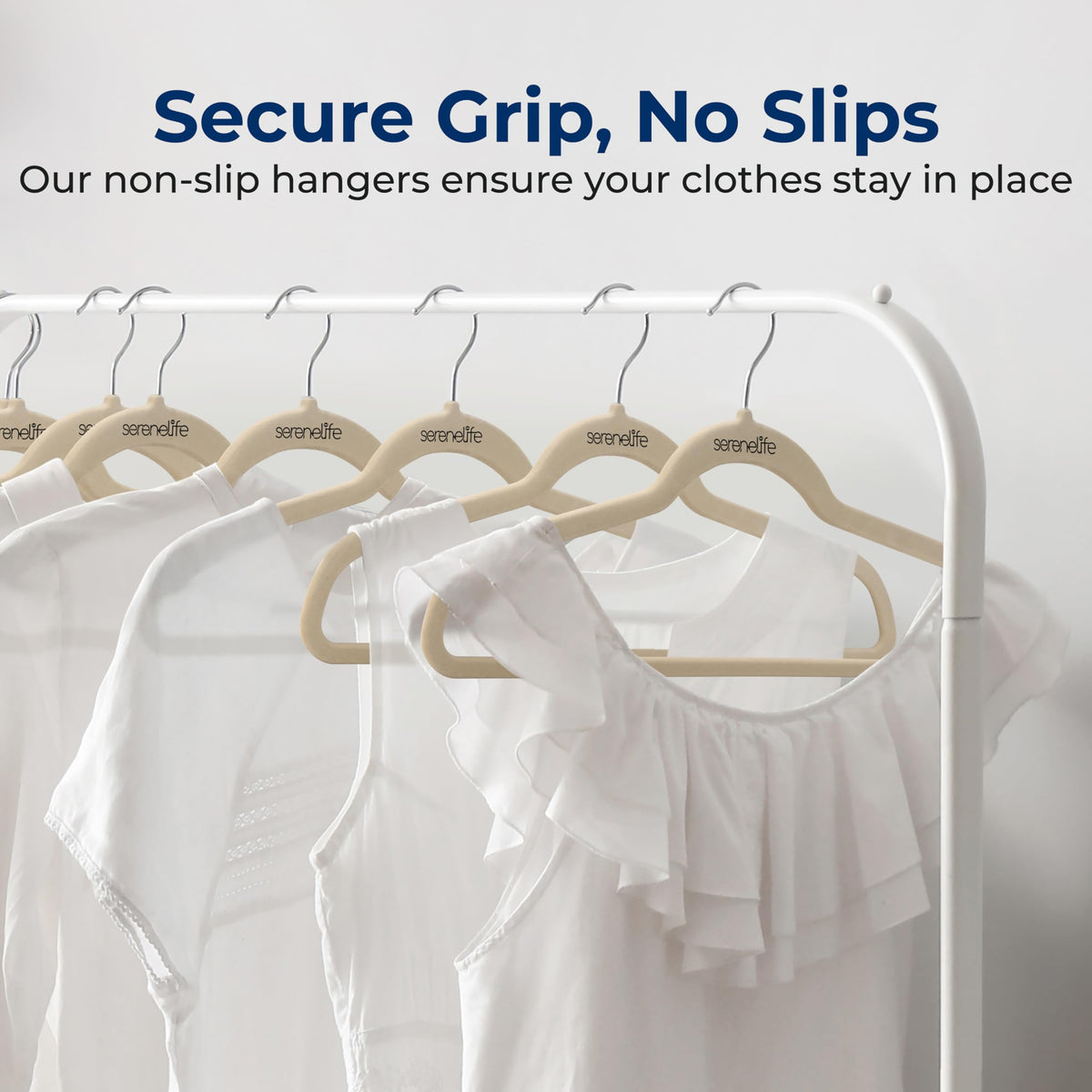 SereneLife Velvet Hangers 20 Pcs, Non Slip Heavy Duty Hanger Set with 360° Swivel Hook, Smooth Velvet Finish to Protect Fabric, Lightweight