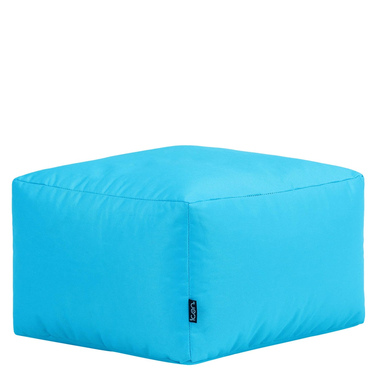 Bean Bag Bazaar Outdoor Bean Bag Footstool with Filling Included, Aqua