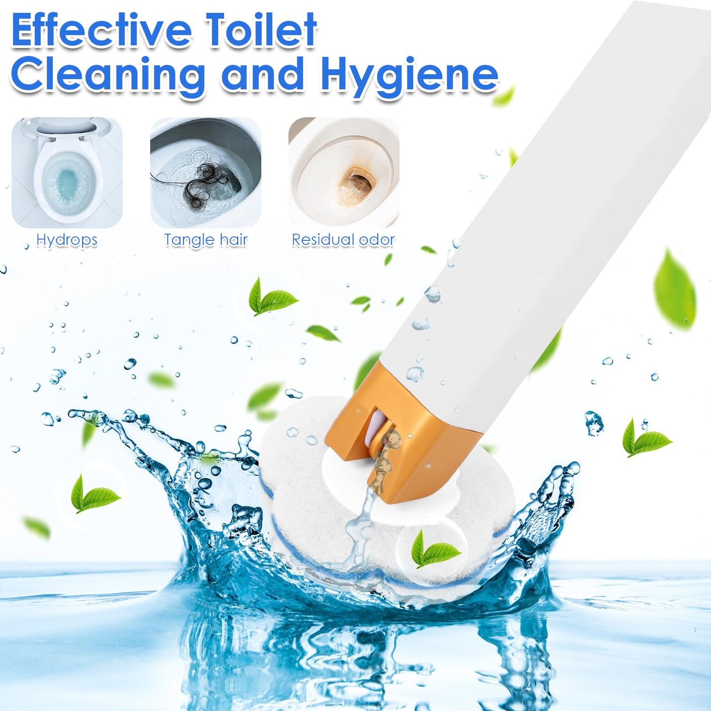 80Pcs Toilet Brush Refills Replacement Head,Bathroom Toilet Bowl Brush Replacement Heads Cleaner Pads,Toilets Cleaning Wand Accessories for Bathroom