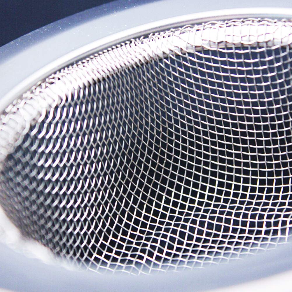 Stainless Steel Bathroom Shower Hair Filter Catcher Drain Cover Kitchen Sink Plug Strainer Hole Cover (Pack of 2)
